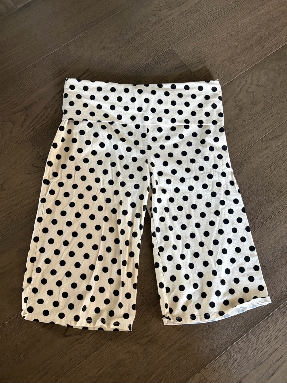 Urban Outfitters White Polka Dot Bike Shorts